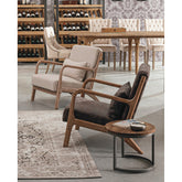 ANCILLA natúr-fehér kaucsukfa fotel